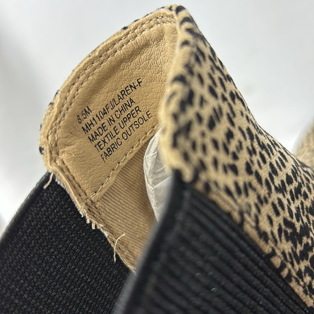 MIA Leopard Print Ankle Booties in Tan and Black - Picture 8 of 14